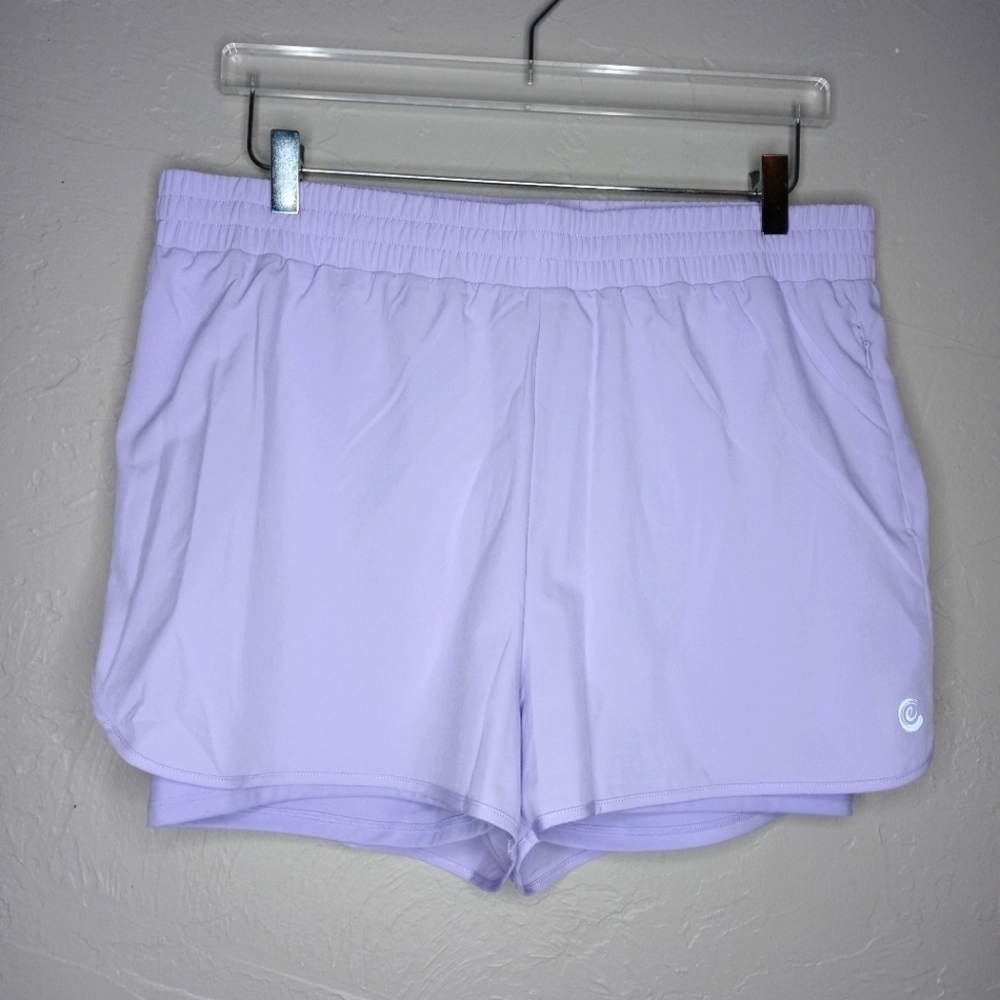 Johnny Was Calme Purple Elements Run Shorts